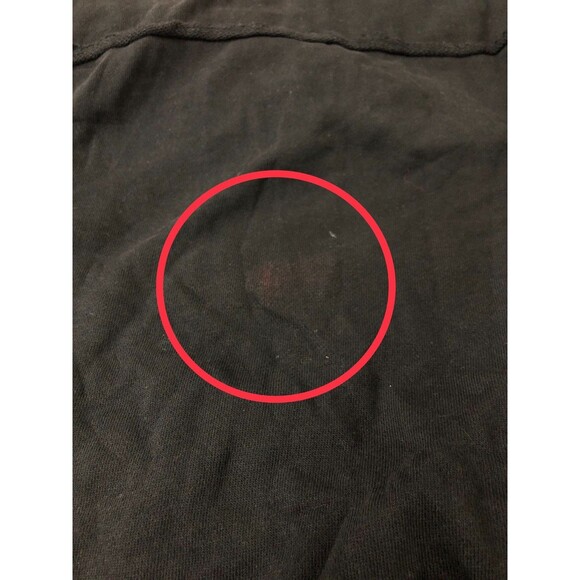 Free People Buttondown Sweatshirt Top Oversized Ruffle Black Cotton L NWD 282777 - Picture 11 of 11